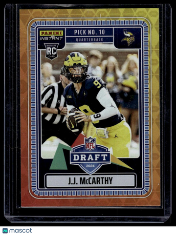 2024 Panini Instant NFL Draft Night J.J. McCarthy #NFLDN-1
