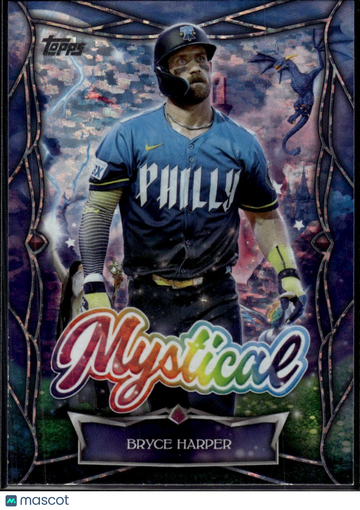 2025 Topps Update Bryce Harper #MYS-3 Mystical Pink Foil