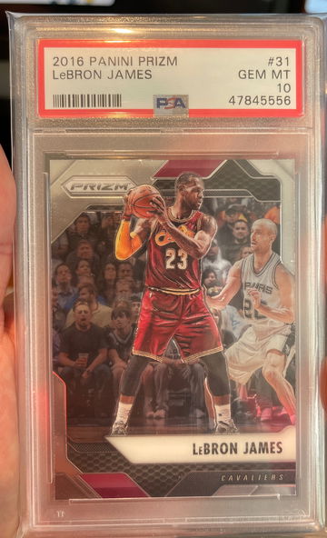 2016 prizm Lebron James PSA 10