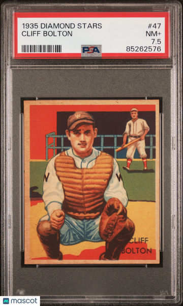 1935 Diamond Stars Cliff Bolton #47 PSA 7.5
