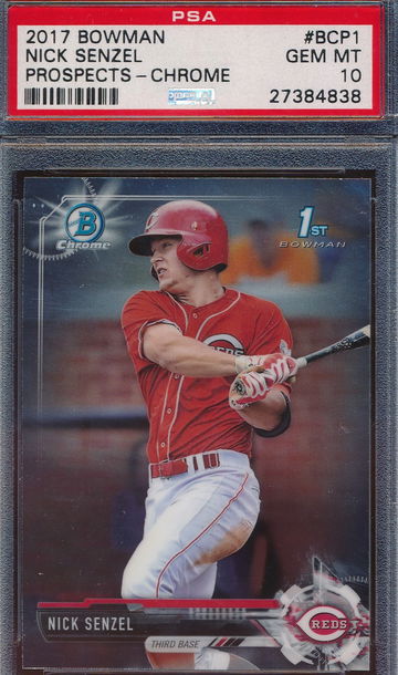 2017 Bowman Prospects Nick Senzel RC PSA 10 GEM MT 4838
