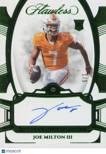 2024 Joe Milton Rookie Panini Authentic
