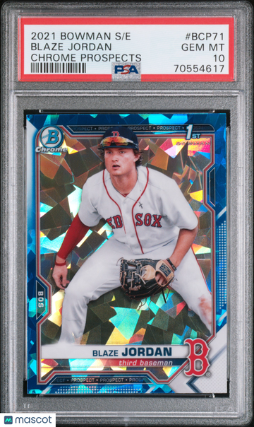 2021 Bowman Sapphire Edition Chrome Prospects Blaze Jordan #BCP71 PSA 10
