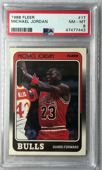 Michael Jordan 1988 Fleer #17 - PSA 8