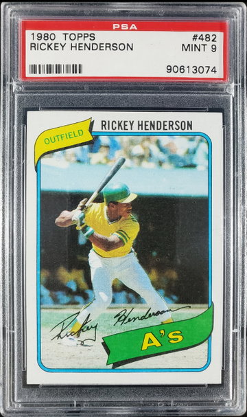 1980 Topps Rickey Henderson RC PSA 9