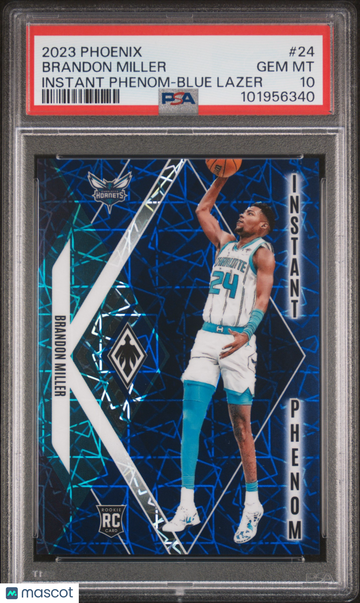 2023 Panini Phoenix Instant Phenom Brandon Miller #24 Blue Lazer PSA 10