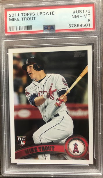 Mike Trout 2011 Topps Update #US175 PSA 8