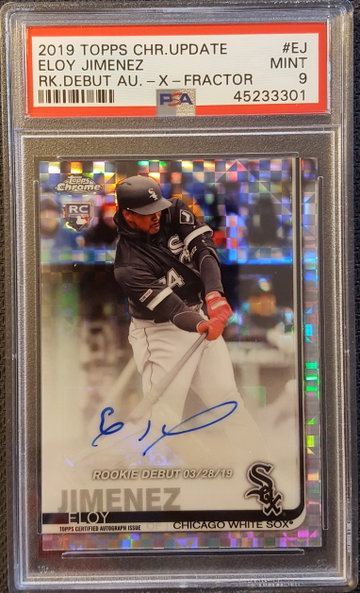 2019 Topps Chrome Update X-Fractor Auto Eloy Jimenez PSA 10 Rookie