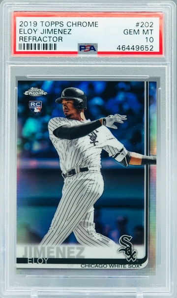 Eloy Jimenez 2019 Topps Chrome #202 Refractor Rookie PSA 10