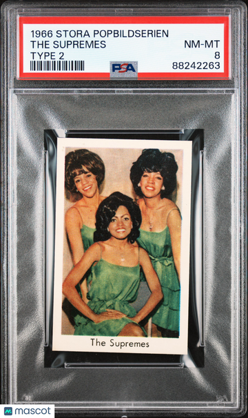 1966 Popbilder Stora Popbildserien Type 2 The Supremes PSA 8