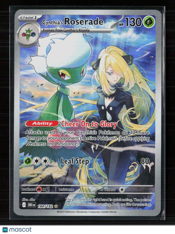 2025 Destined Rivals Cynthia's Roserade Holo Secret Rare #184/182