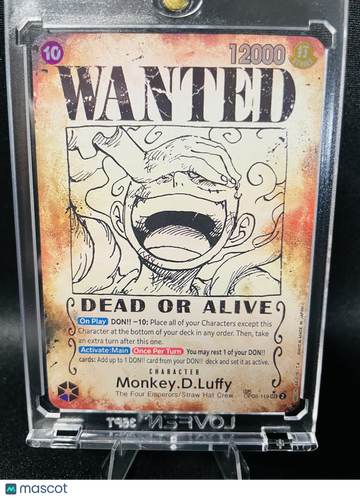 2023 One Piece Monkey D Luffy SEC Wanted Poster Parallel Proxy Trading Card