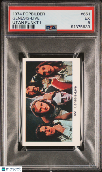 1974 Popbilder Popbilder Utan Punkt I PHIL COLLINS GENESIS #651 PSA 5
