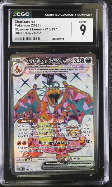 2023 Obsidian Flames #215/197 Charizard ex Ultra Rare - Holo 6143049174 CGC 9