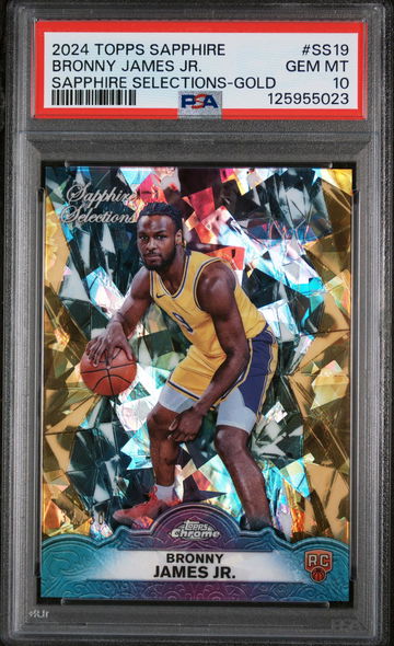 2024 Topps Chrome Sapphire Edition Sapphire Selections Gold Bronny James Jr. #SS19 PSA 10