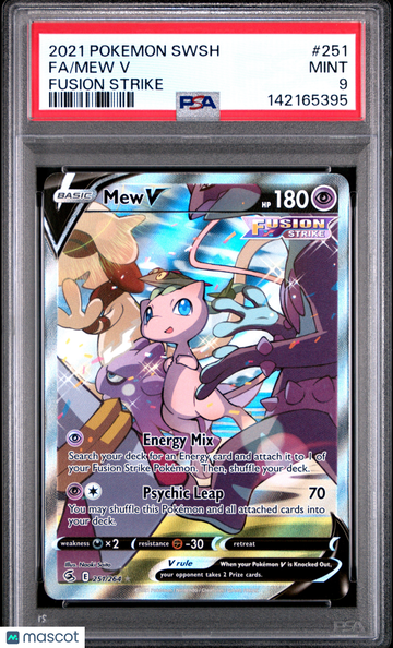 2021 Pokemon Sword & Shield Fusion Strike Mew V Fusion Strike Fa PSA 9 #251