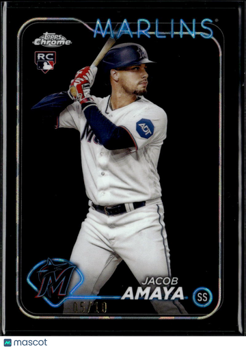 2024 Topps Chrome Sapphire Jacob Amaya #144 Black /10 RC