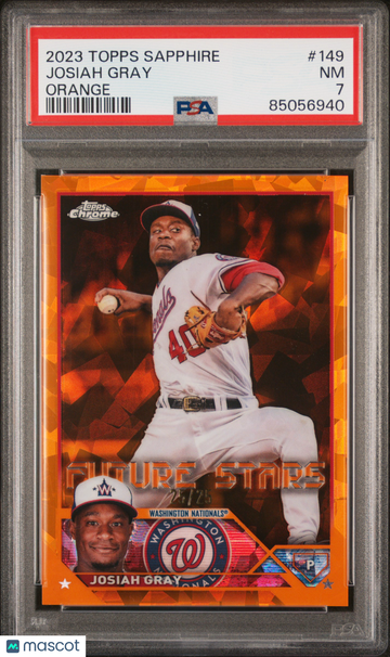 2023 Topps Chrome 25/25 Sapphire Josiah Gray #149 PSA 7 