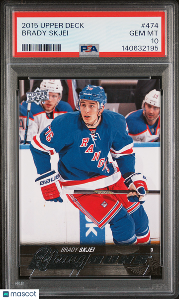 2015-16 Upper Deck Brady Skjei #474 Young Guns Rookie PSA 10