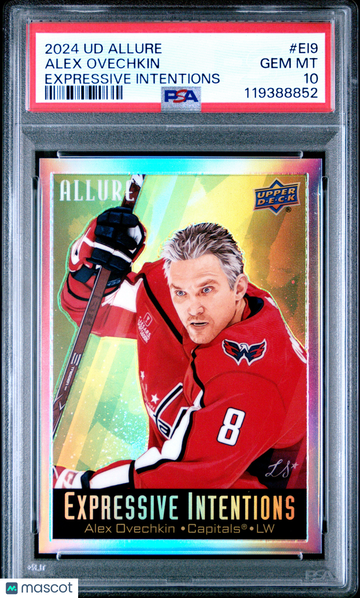 2024-25 Upper Deck Allure Expressive Intentions Alex Ovechkin #EI9 PSA 10