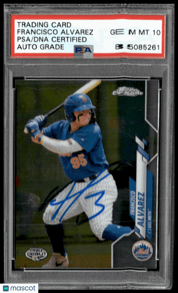 2020 Topps Chrome Francisco Alvarez #PDC-64 PSA A Auto 10