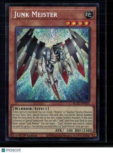 2020 Yu-Gi-Oh! Battles of Legend: Armageddon Junk Meister Secret Rare 1st Edition