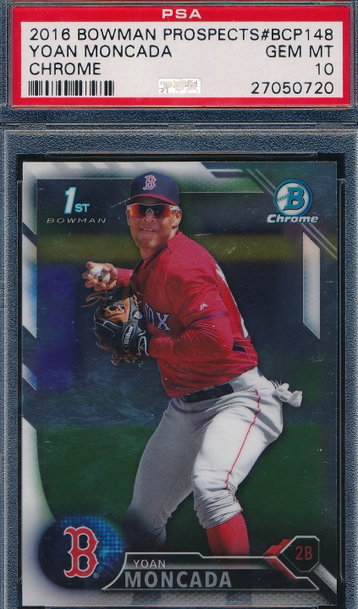 2016 Bowman Chrome Prospects Yoan Moncada RC PSA 10 GEM MT 0720