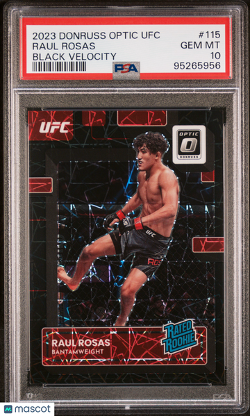 2023 Panini Donruss Optic UFC Raul Rosas #115 Black Velocity PSA 10