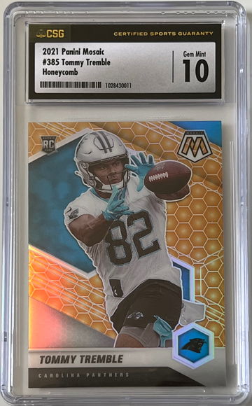 2021 Panini Mosaic Tommy Tremble Honeycomb Case Hit RC CSG 10 Panthers