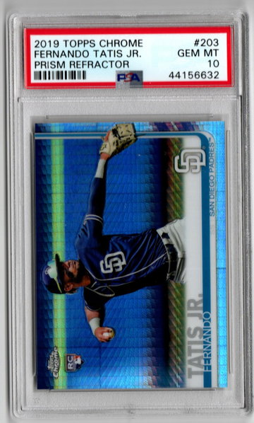 2019  Topps Chrome Prizm Refractor Fernando Tatis Jr. PSA 10