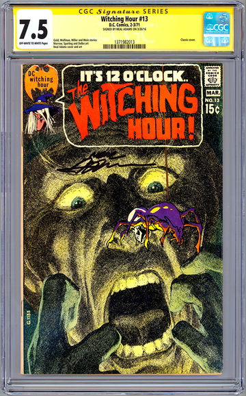 WITCHING HOUR #13 CGC-SS 7.5 SIGNED NEAL ADAMS COVER & ART WOLFMAN & WEIN 1971
