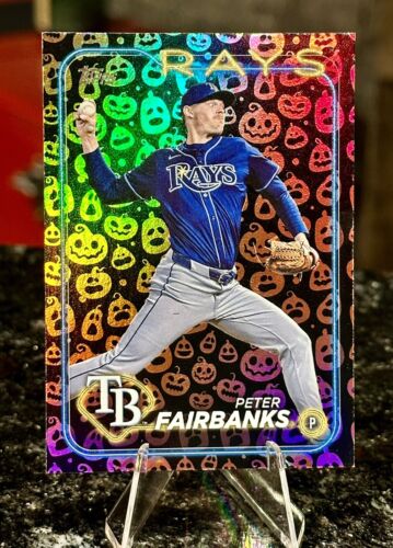 2024 Topps Update PETER FAIRBANKS Jack O' Lanterns PUMPKIN PARALLEL Rays SSP