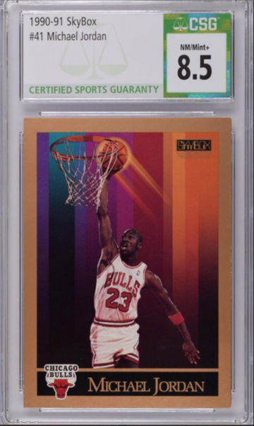 Michael Jordan 1990 Skybox #41 CSG 8.5 NM/MT+