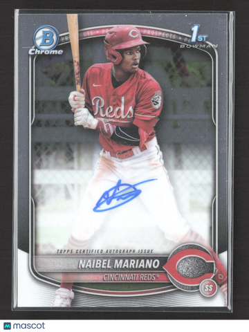 2025 Topps Bowman Chrome Naibel Mariano #CPA-NM 1st Bowman Auto