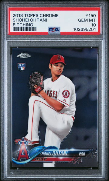 2018 Topps Chrome Pitching Shohei Ohtani #150 PSA 10