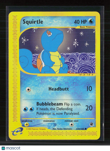 2002 Expedition Base Set Squirtle #132/165