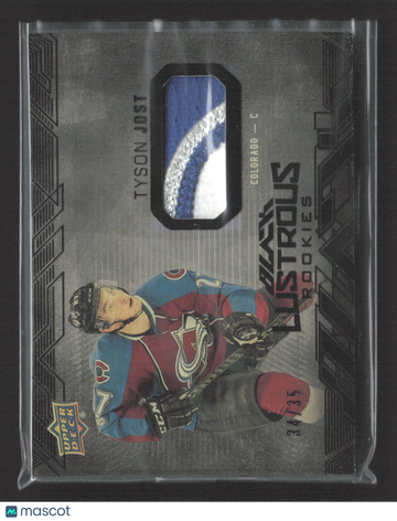 2018 Upper Deck Black Lustrous Rookies Tyson Jost #LR-TJ /35 Memorabilia