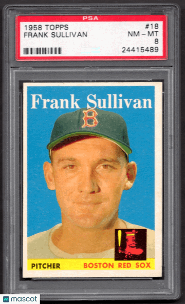 1958 Topps Frank Sullivan #18 PSA 8