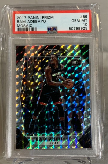 2017-18 Panini Prizm Bam Adebayo Heat #86 MOSAIC PRIZM PSA 10 GEM MINT #50798929