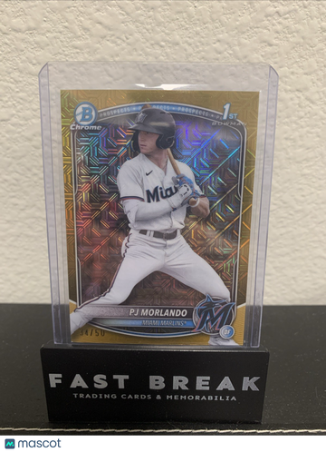 2025 Bowman PJ Morlando #BCP-91 Gold Mojo Rookie