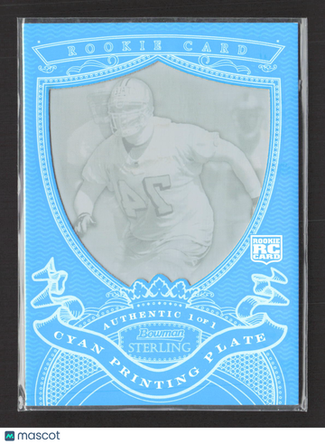 2007 Bowman Sterling Joe Staley #26 Cyan Printing Plate