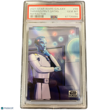 2021 Topps Chrome Star Wars Galaxy Thrwn's. Prvt. Qrtrs. #98 PSA 10