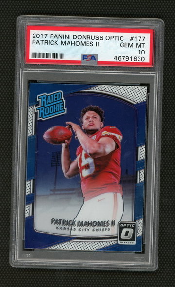 Patrick Mahomes II 2017 Donruss Optic PSA 10