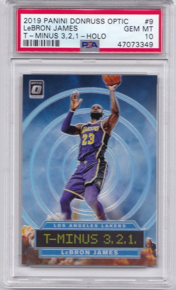 LeBron James 2019 Optic T-Minus Holo PSA 10
