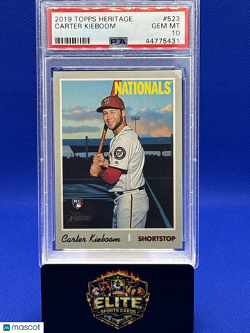 2019 Topps Heritage Carter Kieboom #523 RC PSA 10