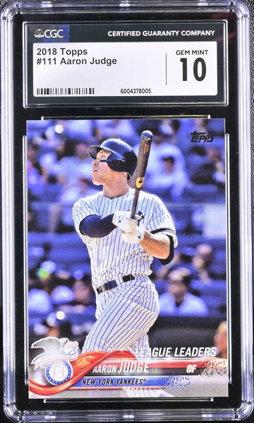 2018 TOPPS AARON JUDGE #111 CGC 10