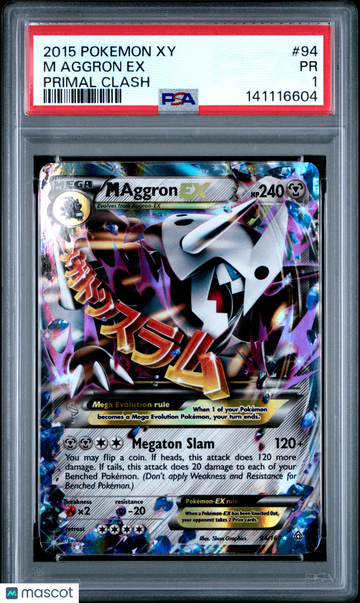 2015 Pokemon Xy Primal Clash M Aggron EX Primal Clash PSA 1 #94
