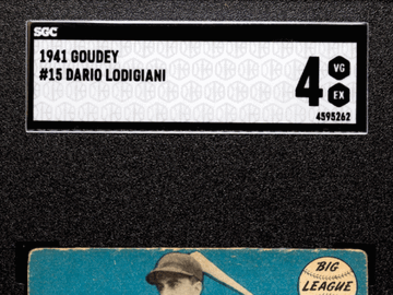 1941 Goudey Dario Lodigiani #15 SGC 4