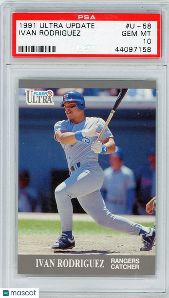 1991 Ultra Update Ivan Rodriguez #U-58 PSA 10