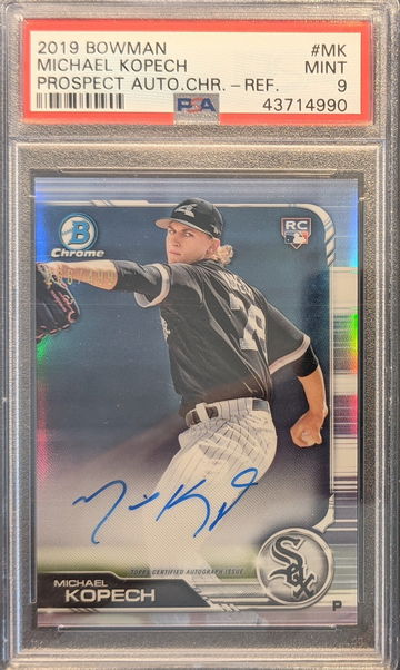 2019 Bowman Prospect Chrome Autograph Michael Kopech #MK PSA 9 /499